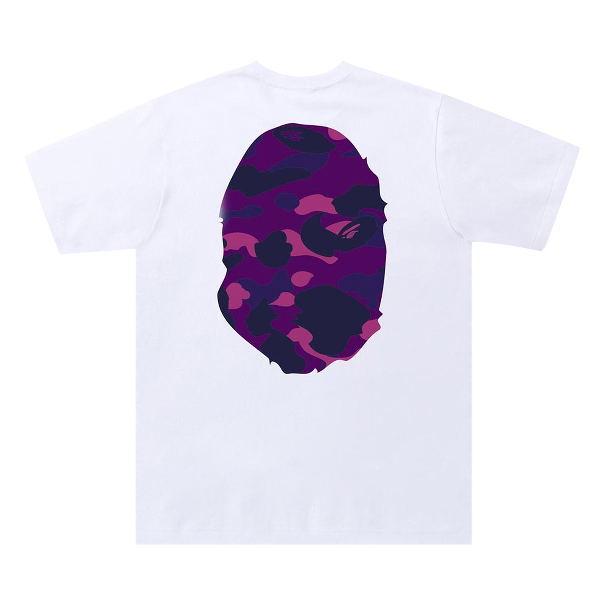 Buy BAPE Color Camo Big Ape Head Tee White Purple 1I80 110 015 WHITE PURPLE GOAT CA