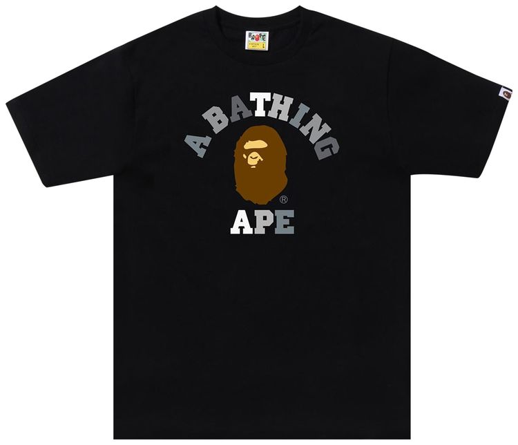BAPE Colors College Tee BlackBlack