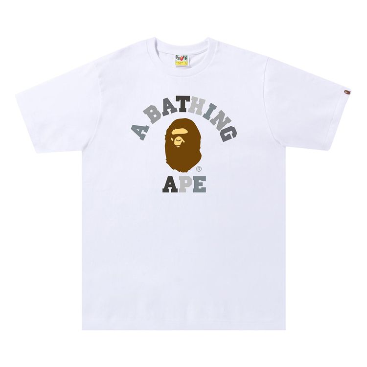 BAPE Colors College Tee WhiteBlack