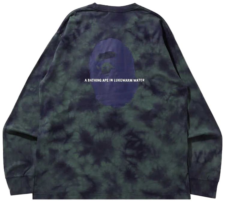 BAPE Tie Dye One Point Pocket Relaxed Fit Long Sleeve Tee Purple