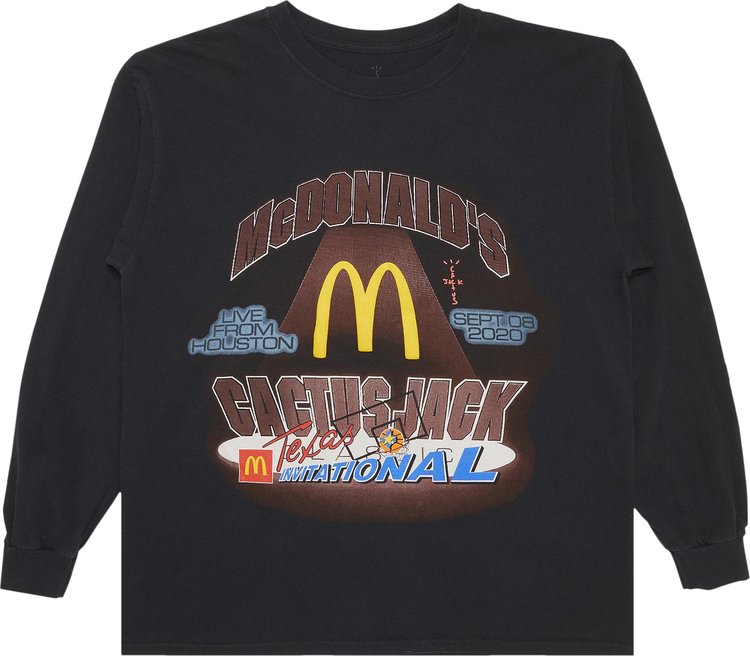 Cactus Jack by Travis Scott x McDonald's Invitational Long-Sleeve T-Shirt 'Black'