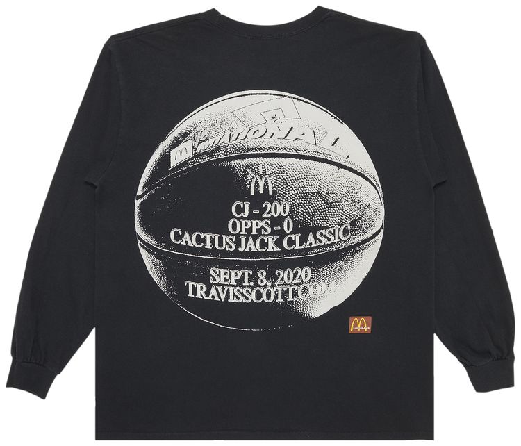Cactus Jack by Travis Scott x McDonalds Invitational Long Sleeve T Shirt Black