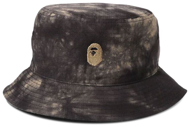 BAPE Tie Dye One Point Bucket Hat Black