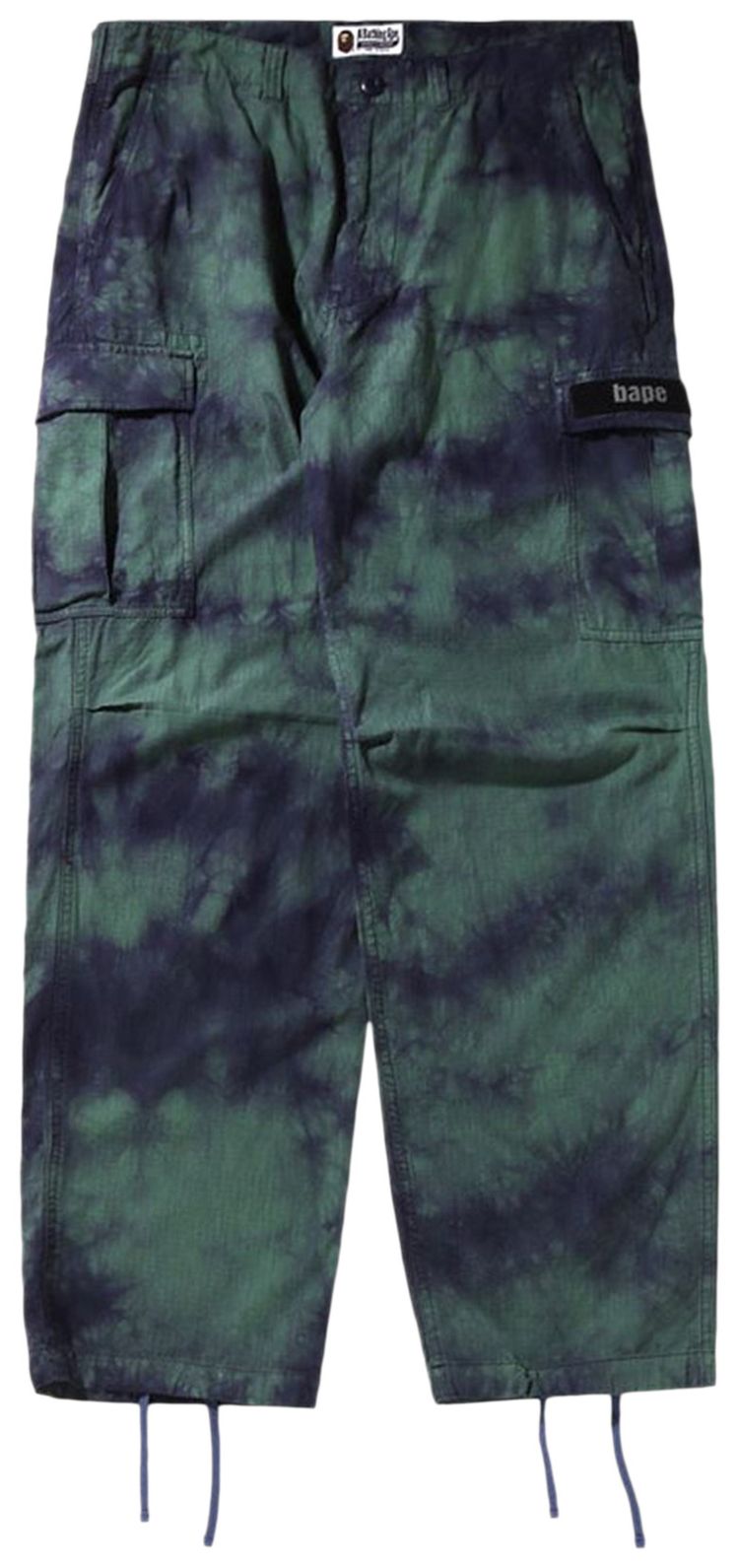 BAPE Tie Dye Relaxed Fit 6 Pocket Pants Purple