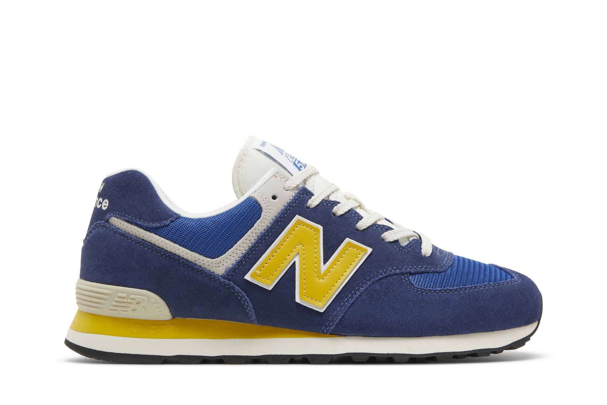 New balance 574 blue and yellow top