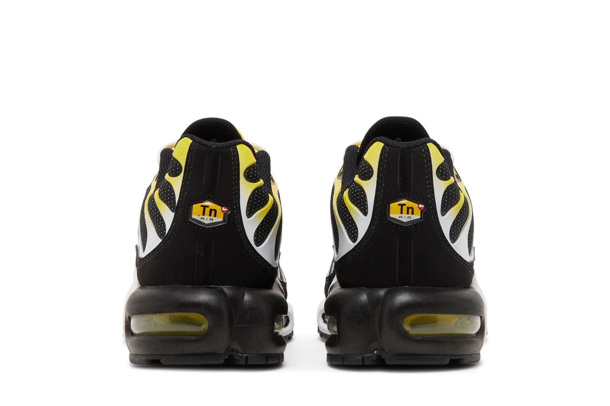 yellow black and white air max plus