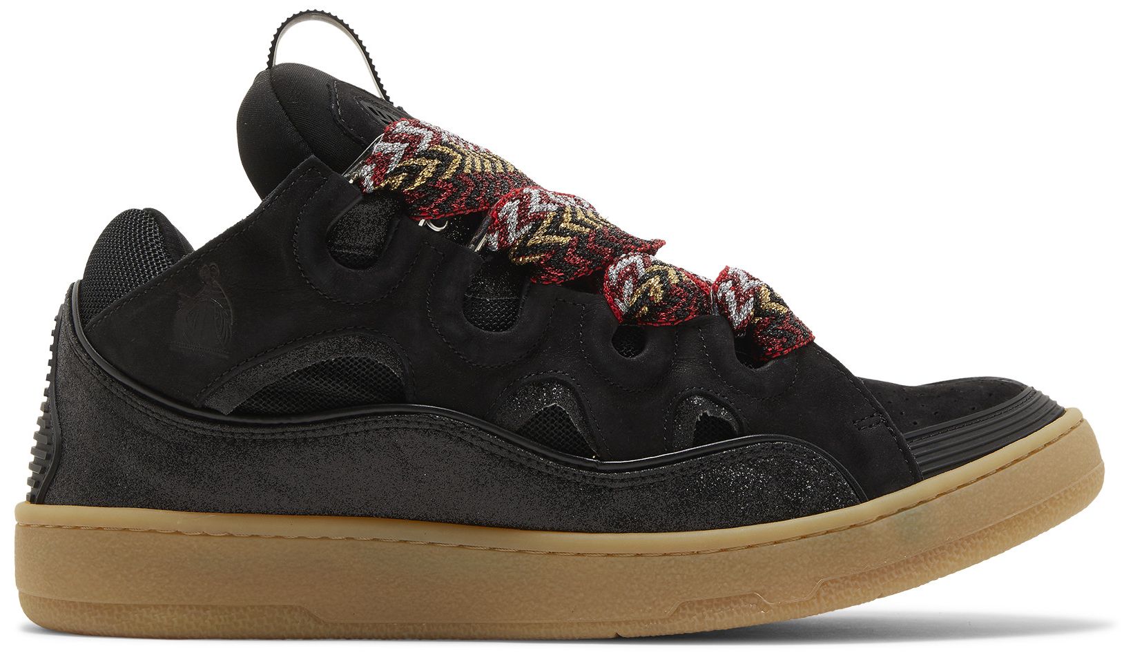 Buy Lanvin Curb Leather and Glitter Sneakers 'Black' FM SKRK11 DRLX