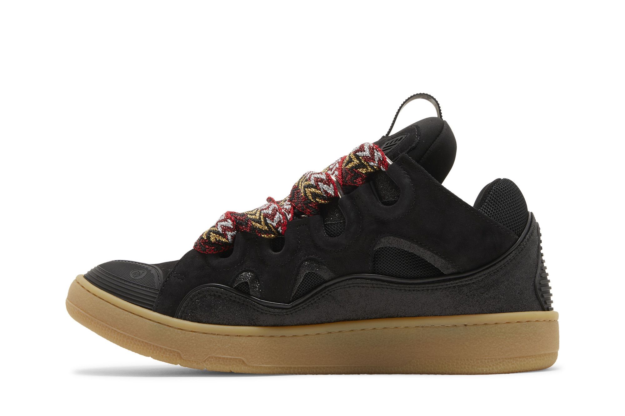 LANVIN ロコ ティテル スリッホン スライト FWSAVS00EMBRA22 221 Buy Lanvin Curb Leather and Glitter Sneakers 'Black' - FM