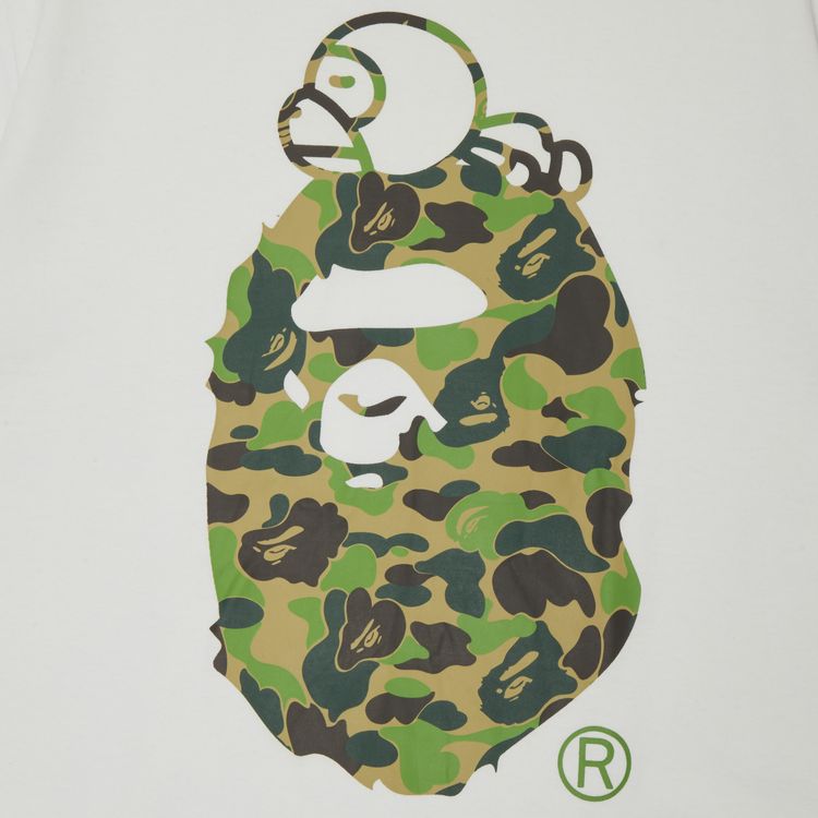 BAPE ABC Camo Milo On Big Ape Tee WhiteGreen