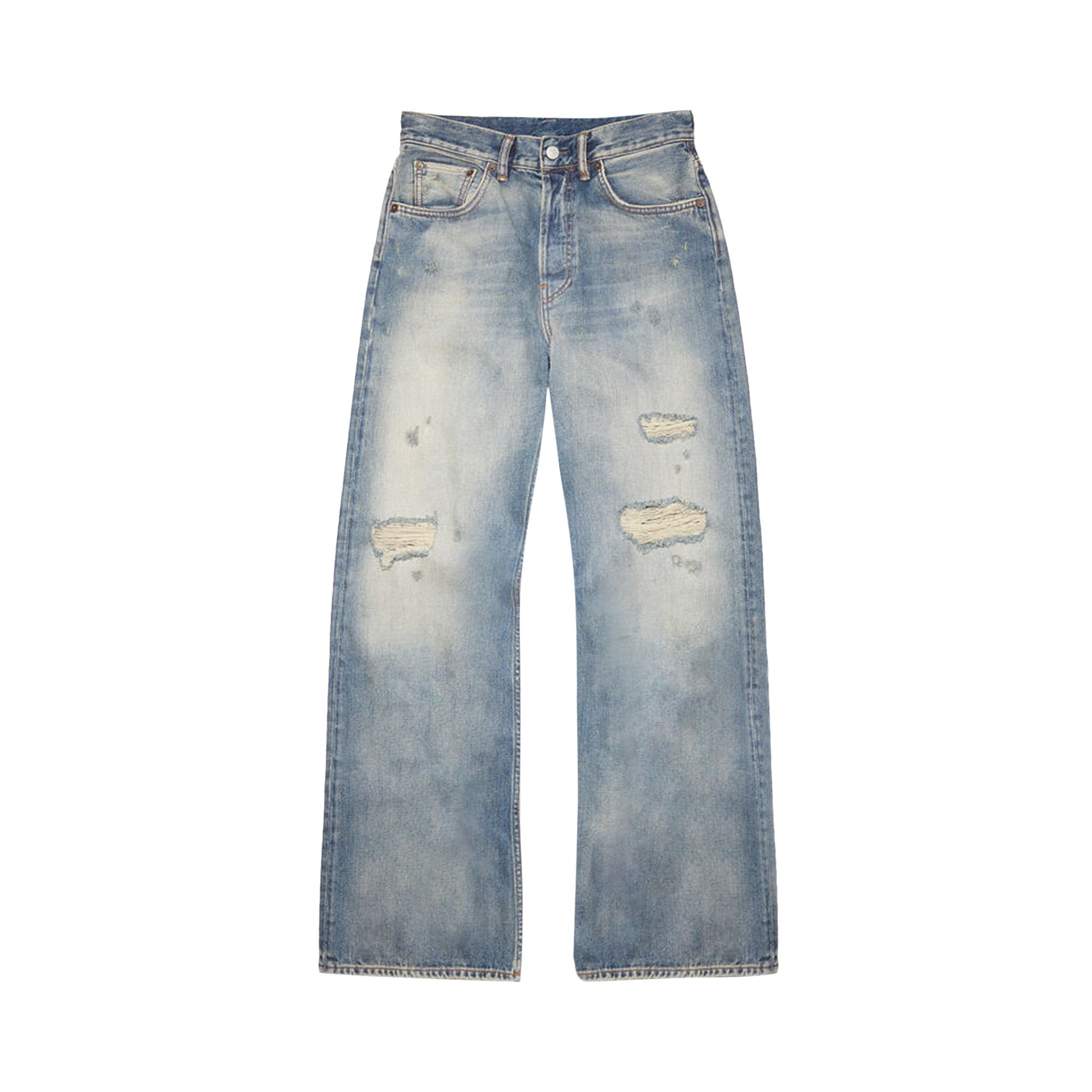 Buy Acne Studios Loose Fit Jeans 'Blue' - A00383 GOAT BLUE | GOAT
