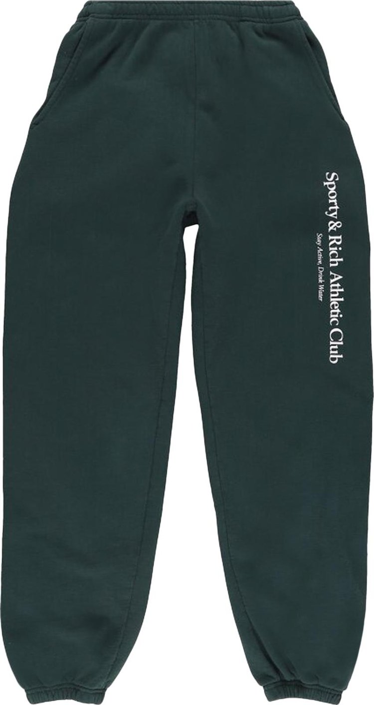 Sporty & Rich Athletic Club Sweatpant 'Forest/White'
