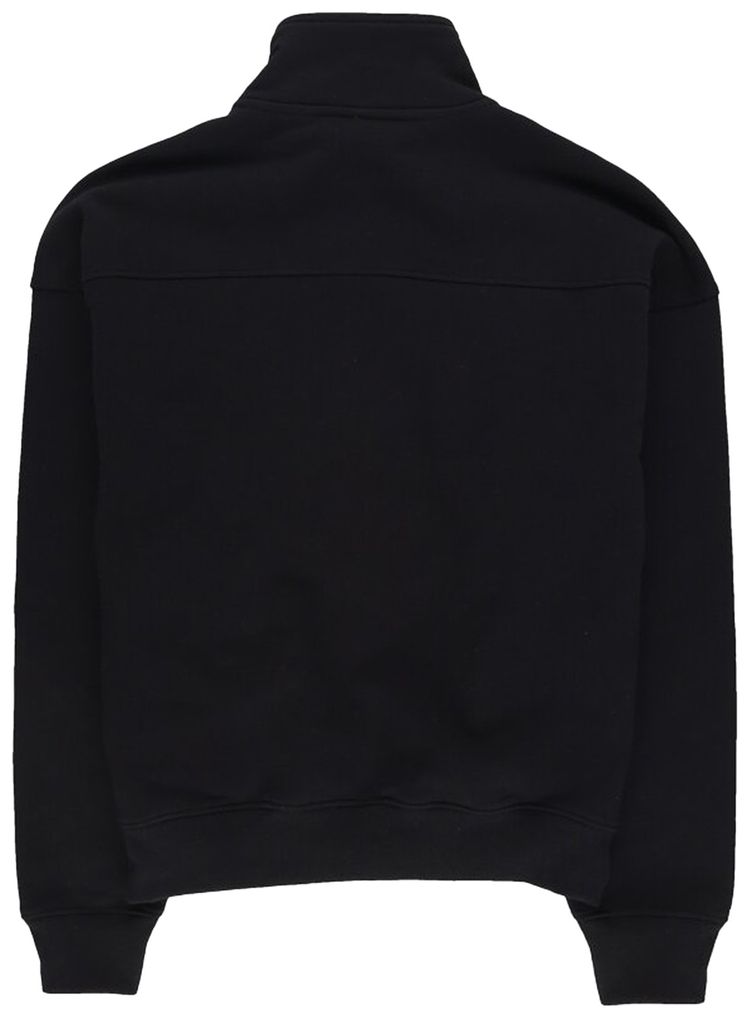 Sporty  Rich Athletic Club Quarter Zip Faded BlackWhite