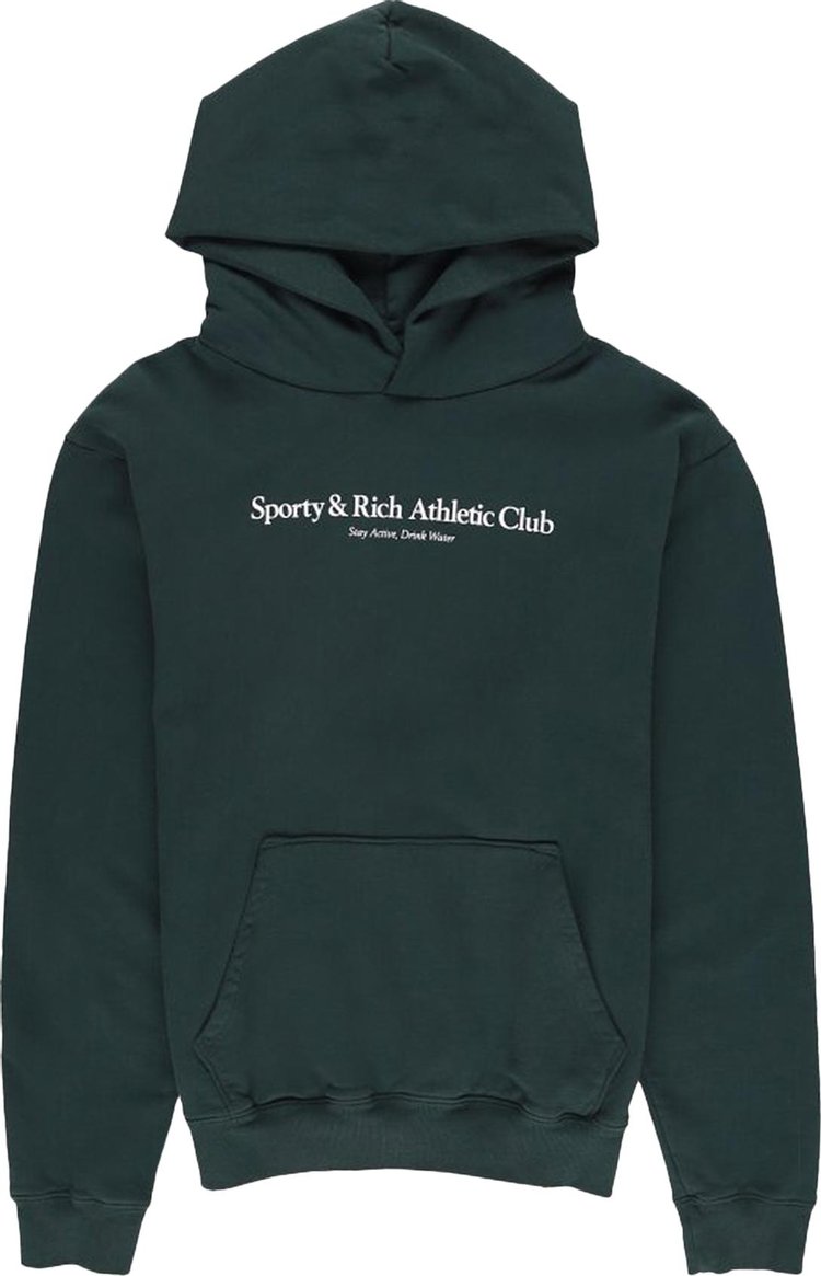 Sporty & Rich Athletic Club Hoodie 'Forest/White'