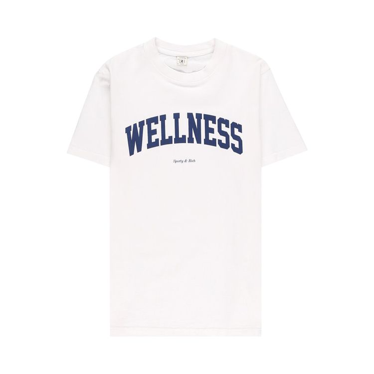 Sporty  Rich Wellness Ivy T Shirt WhiteNavy