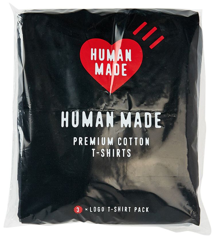 Human Made 3 Pack T Shirt Set Black
