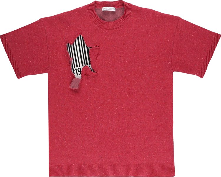 JW Anderson Recycled Denim Barcode Jumper 'Red'