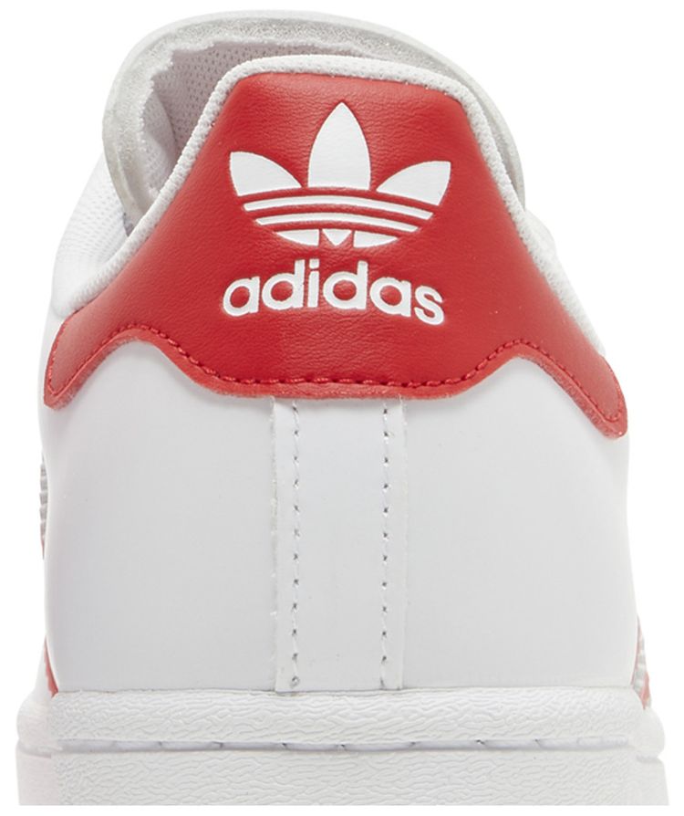Adidas Superstar J White Vivid Red