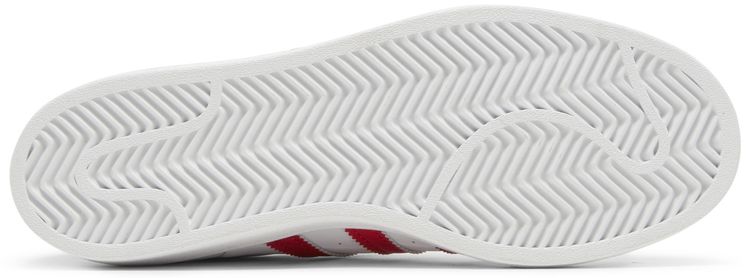 Adidas Superstar J White Vivid Red