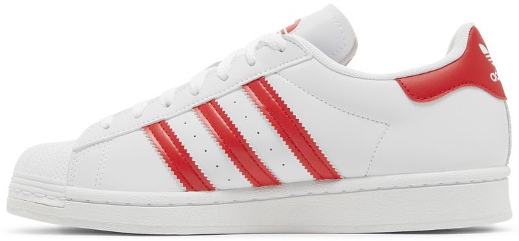 Adidas Superstar J White Vivid Red