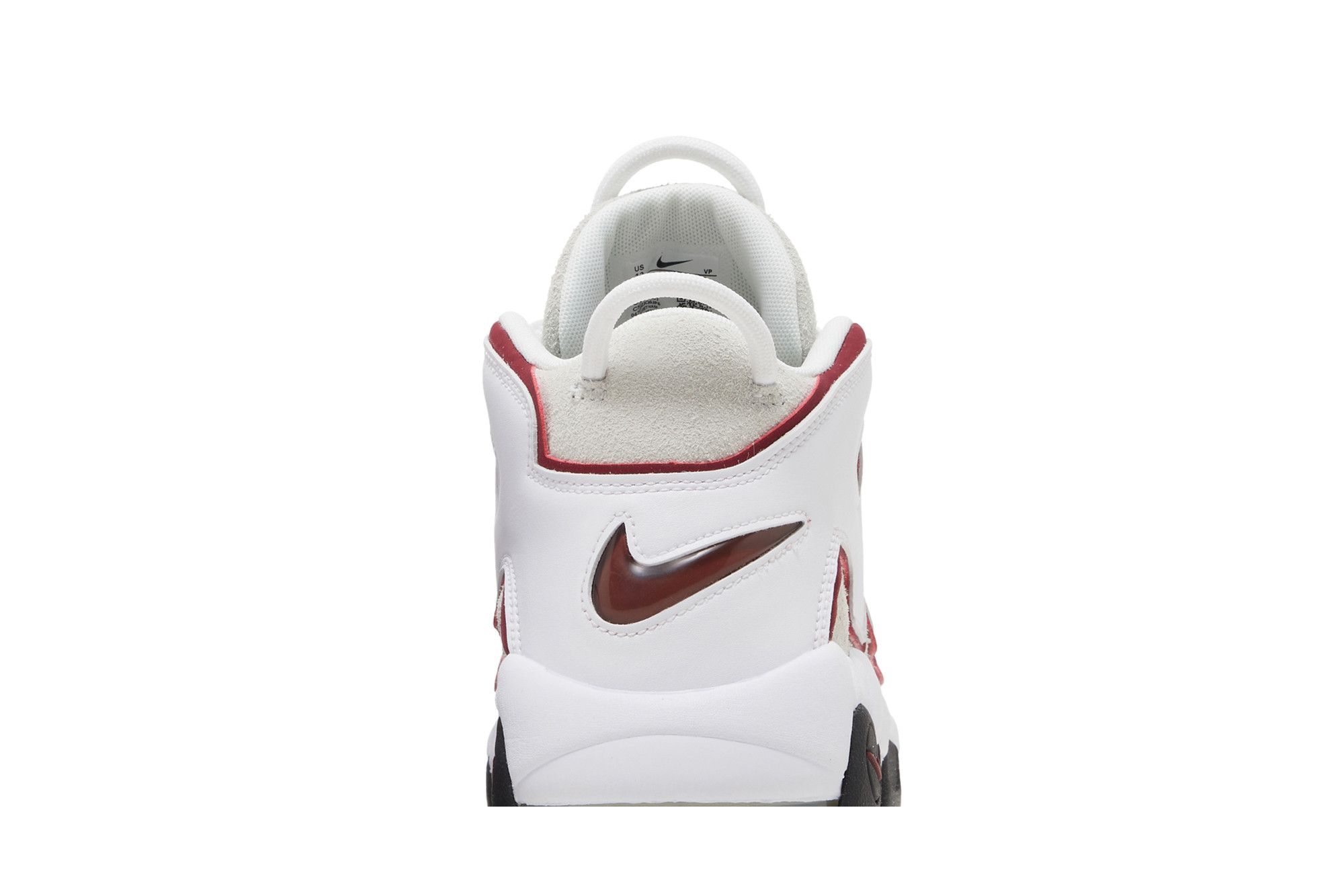 Air more uptempo white varsity red outline cheap