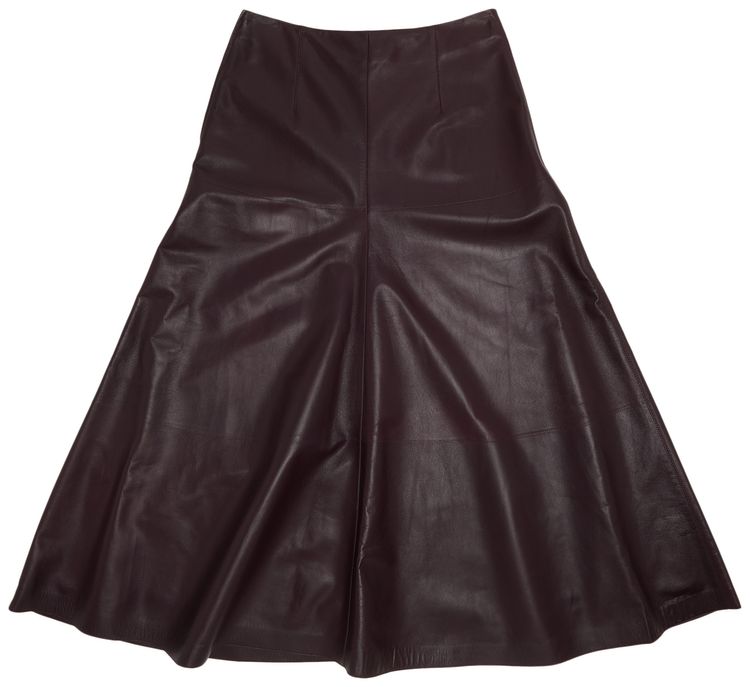 Lanvin Flare Maxi Skirt Burgundy