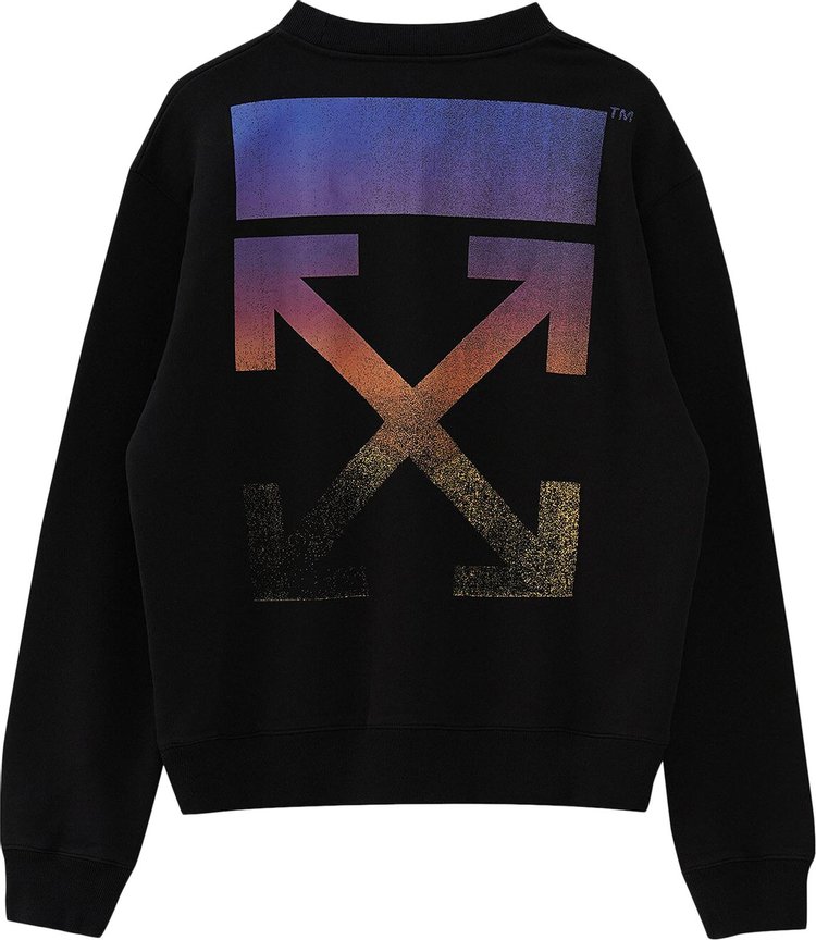 Off White Degrade Arrow Slim Crewneck BlackMulticolor