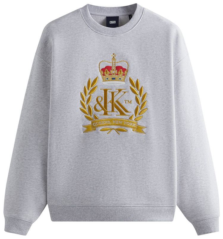 Kith Crest Crewneck Light Heather Grey