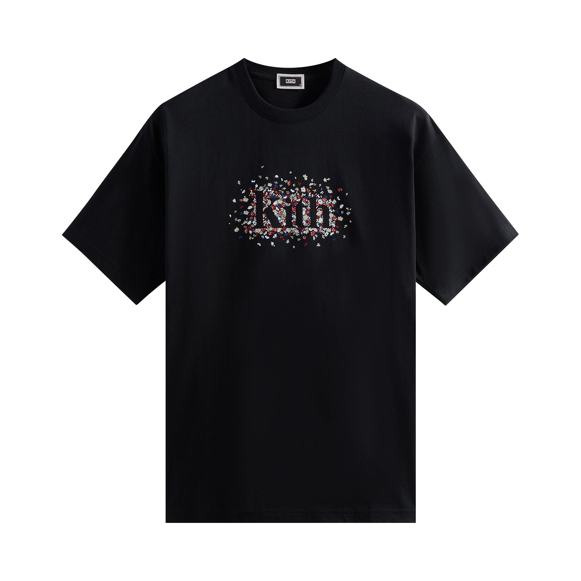 Buy Kith Meadow Serif Tee 'Black' - KHM031011 001 | GOAT