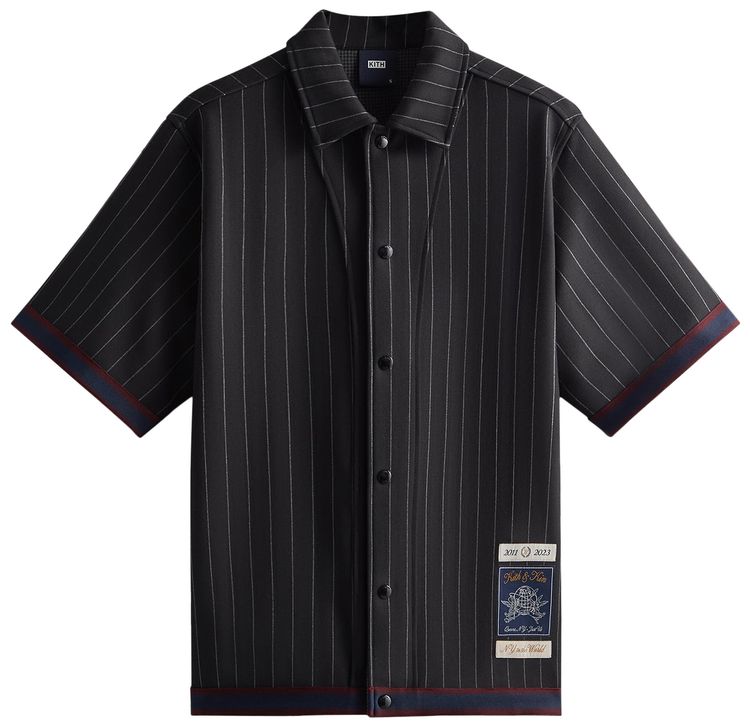 Kith Pinstripe Woodpoint Shooting Shirt Black
