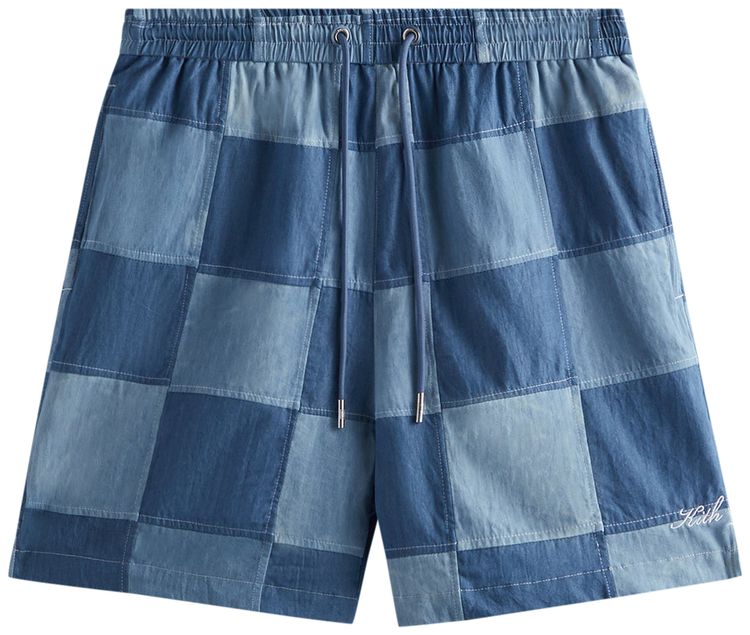 Kith Patchwork Indigo Active Short Indigo