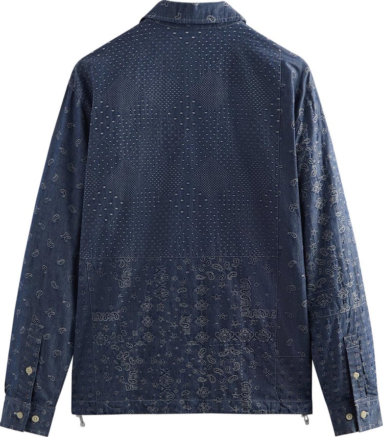 Kith Japanese Patchwork Jacquard Coaches Jacket Light Indigo