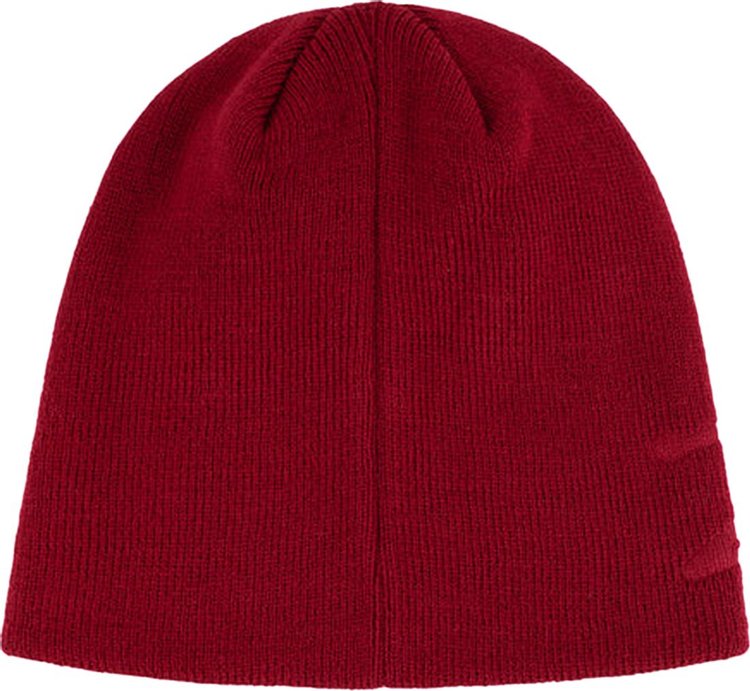 Stussy Debossed Stock Logo Skullcap Beanie Deep Red