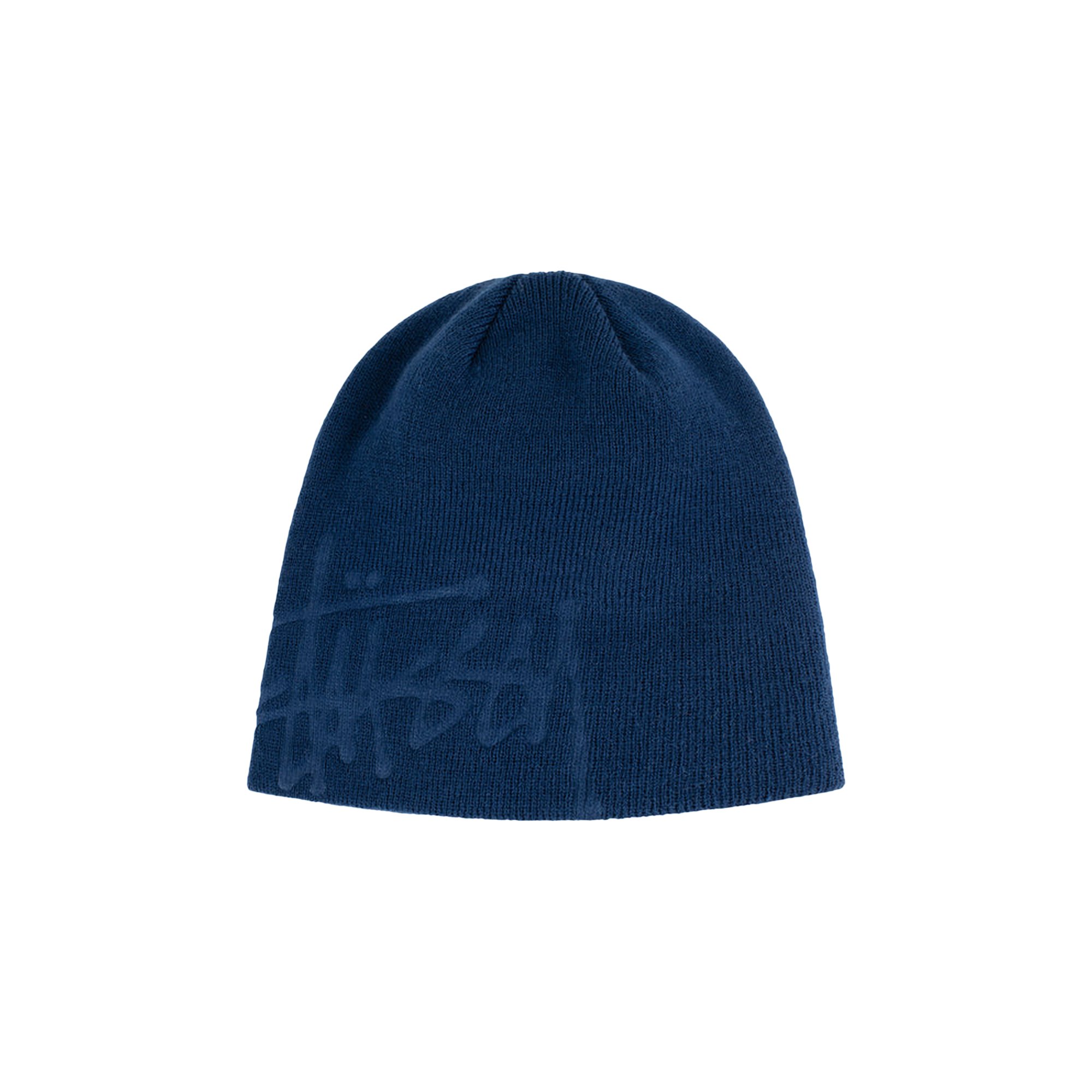 Buy Stussy Debossed Stock Logo Skullcap Beanie 'Navy' - 1321076