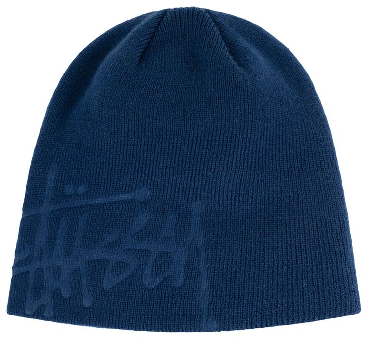 Buy Stussy Debossed Stock Logo Skullcap Beanie 'Navy' 1321076 NAVY GOAT