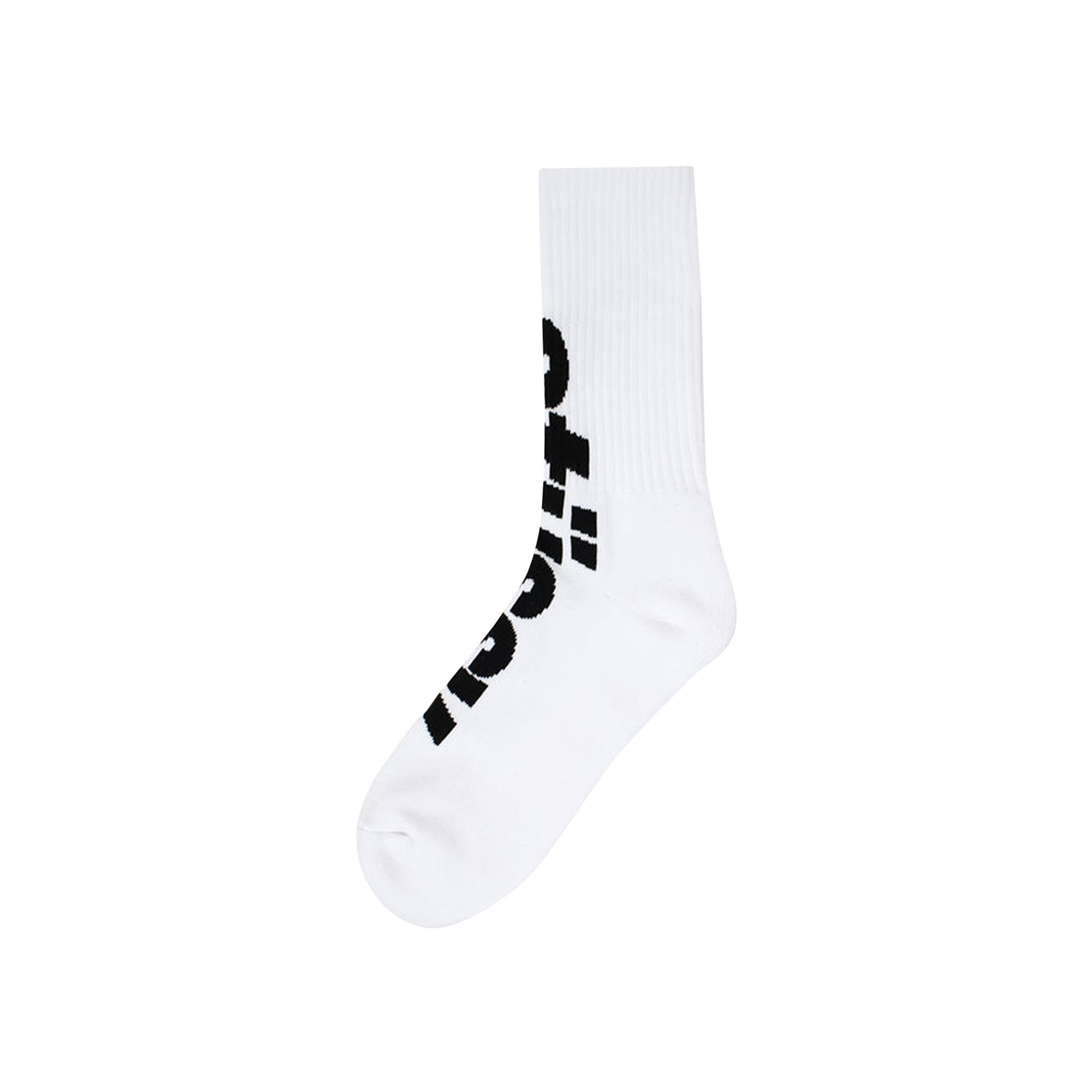 Buy Stussy Big Helvetica Crew Socks 'White/Black' - 138876