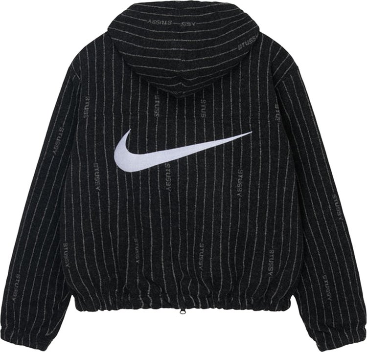 Stussy x Nike Stripe Wool Jacket Black