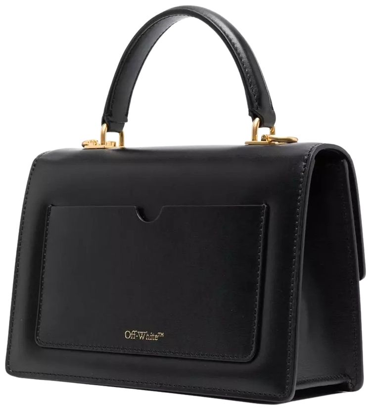 Off White Jitney 14 Top Handle Bag Black
