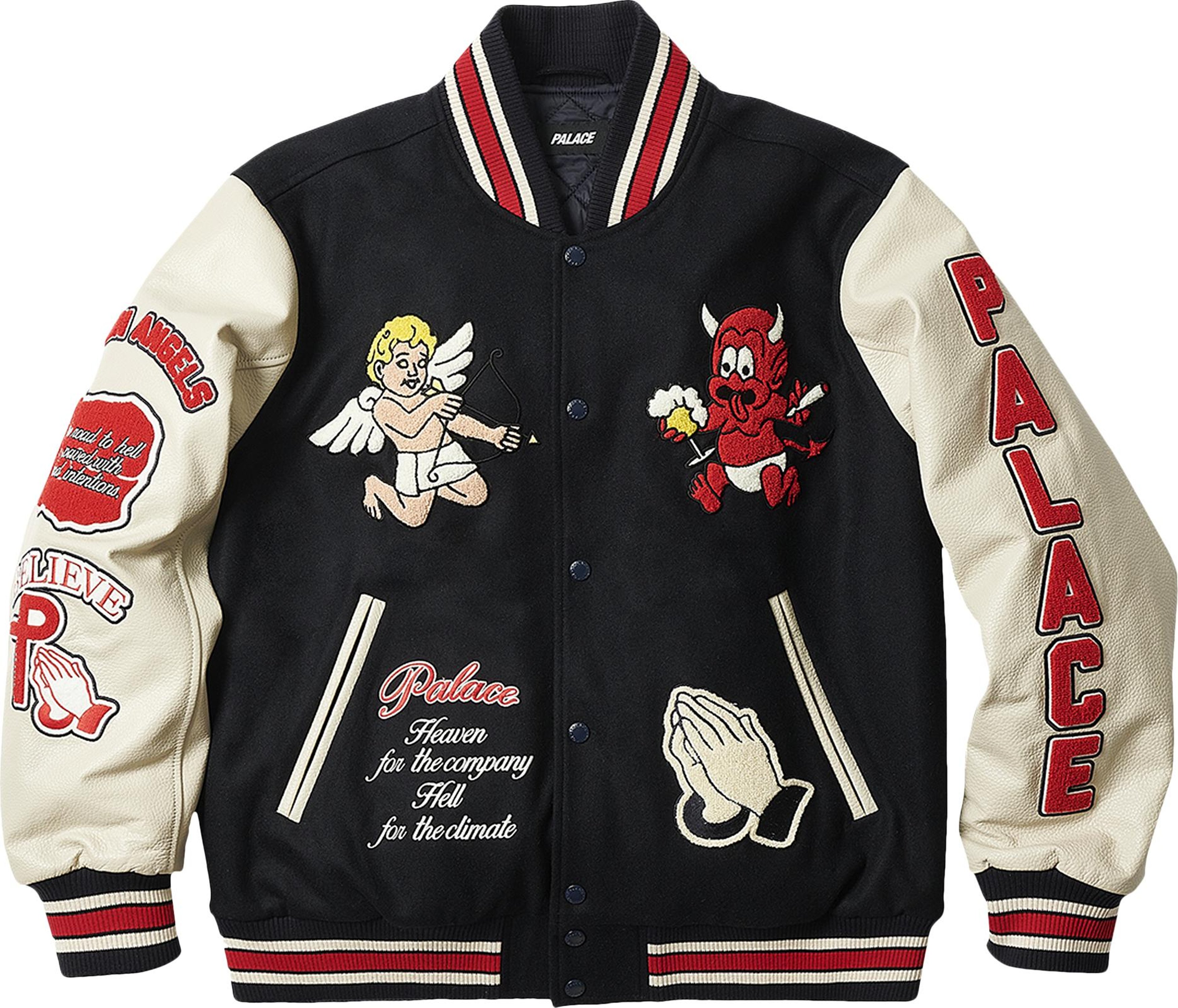 Buy Palace Fallen Angels Varsity Jacket 'Navy' - P24JK014 | GOAT
