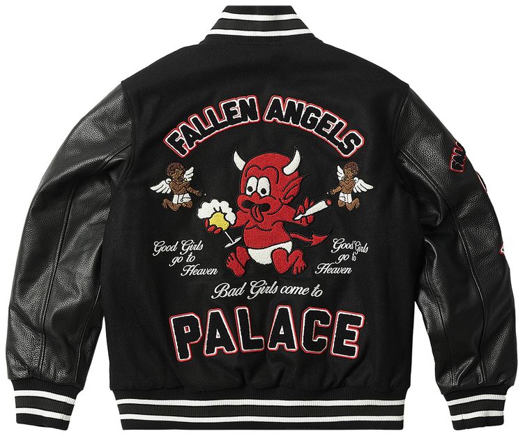 Palace Fallen Angels Varsity Jacket Black