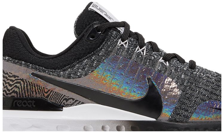 Nike Wmns React Infinity Run Flyknit 3 Premium Black Zebra Iridescent