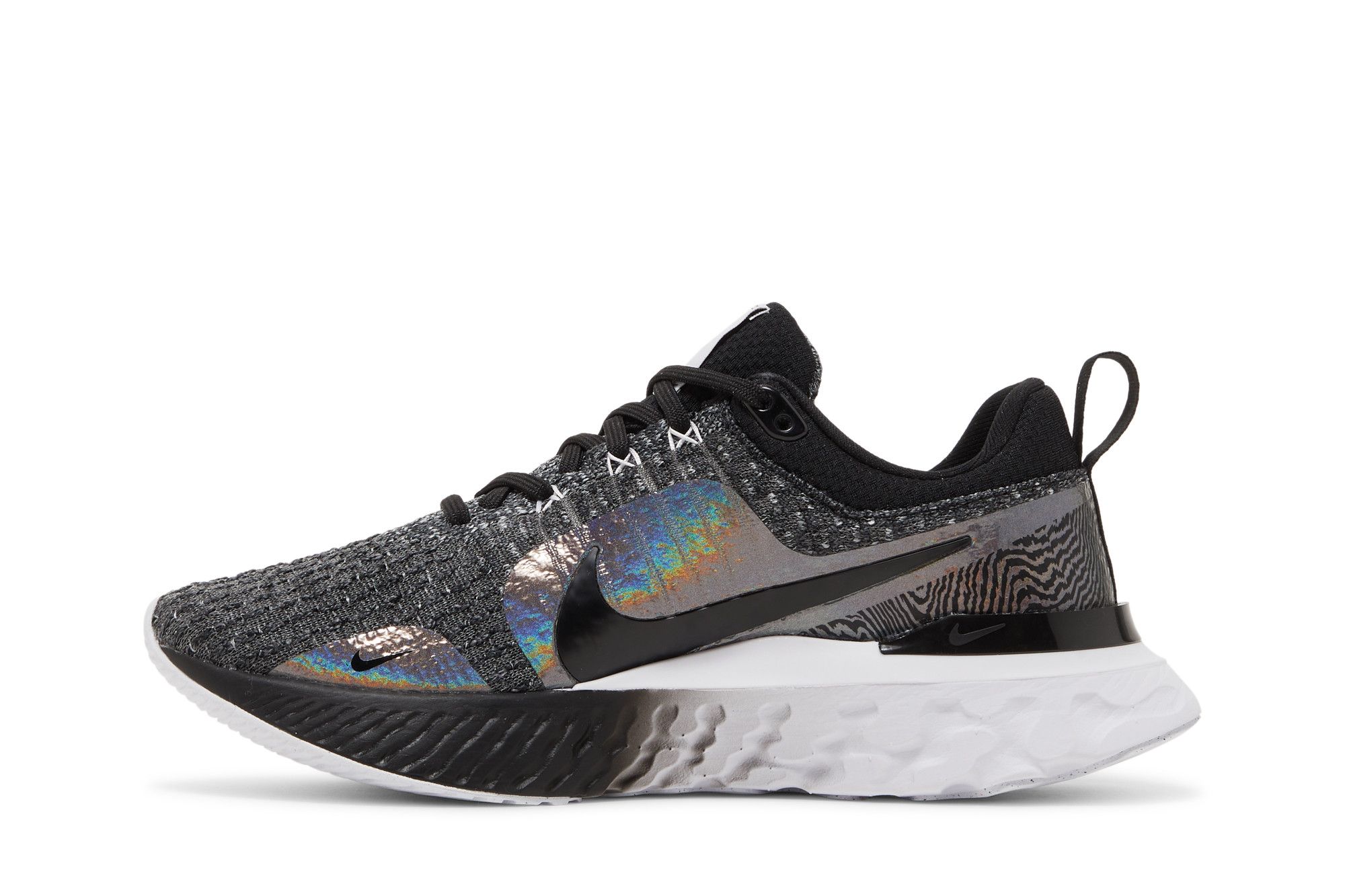 Wmns React Infinity Run Flyknit 3 Premium 'Black Zebra Iridescent'
