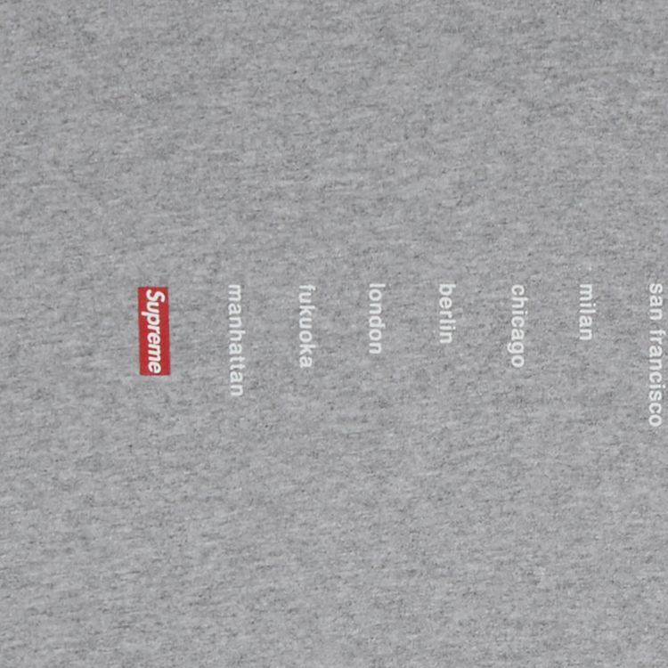 Supreme Location Tee Heather Grey