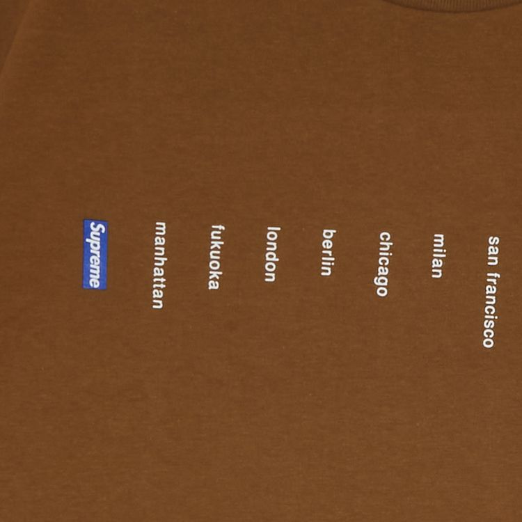 Supreme Location Tee Light Brown