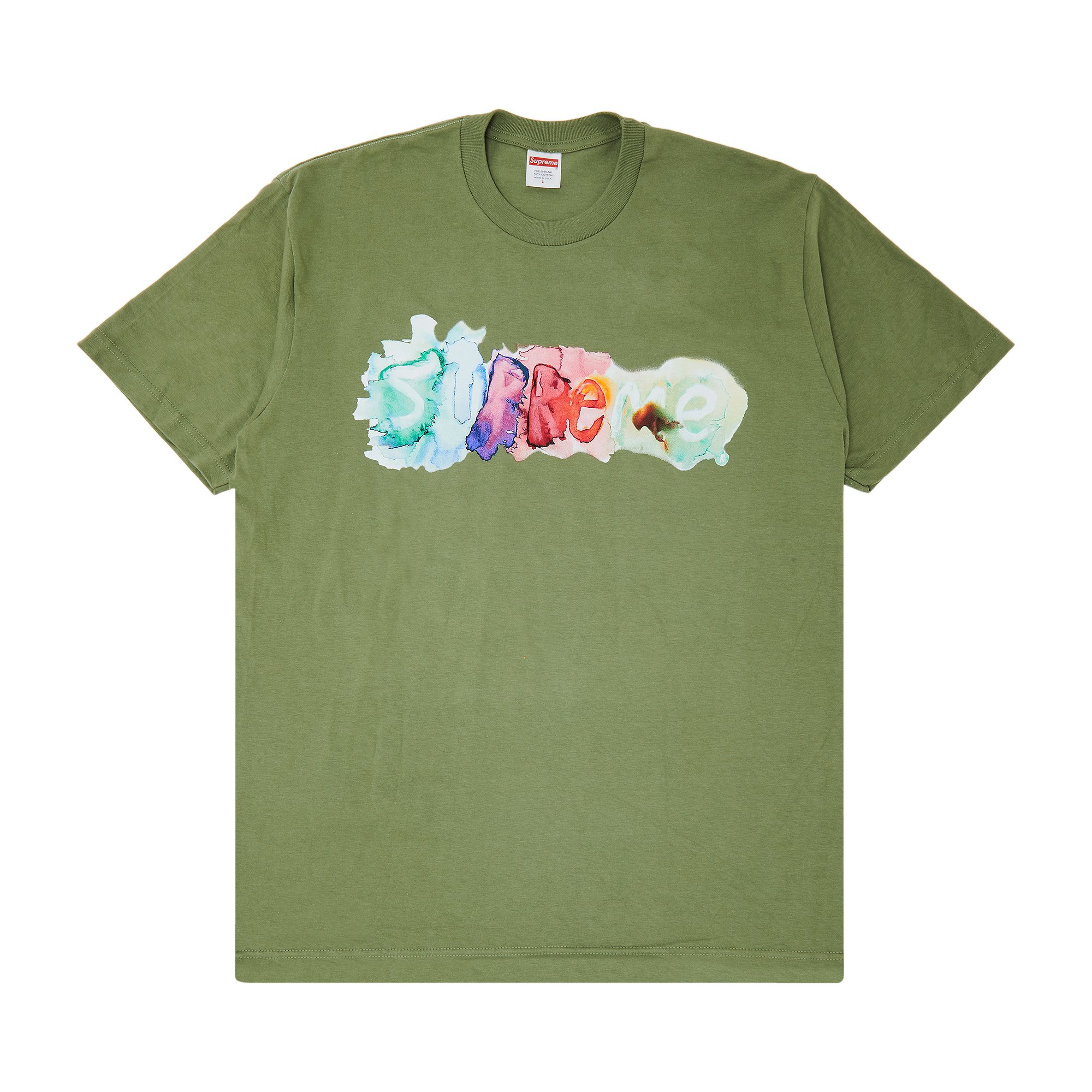 Buy Supreme Watercolor Tee 'Light Olive' - SS23T45 LIGHT OLIVE