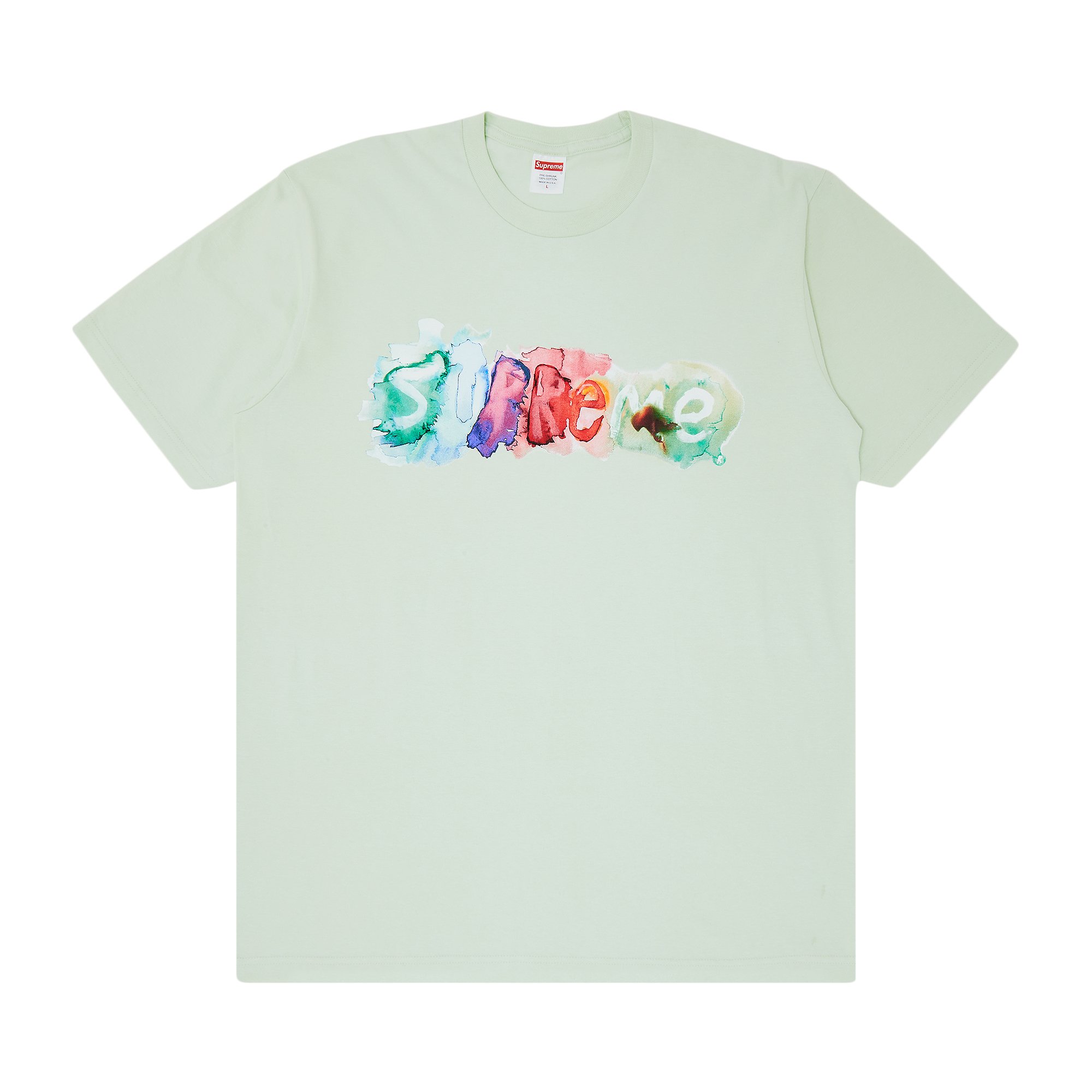 Buy Supreme Watercolor Tee 'Pale Green' - SS23T45 PALE GREEN | GOAT CA