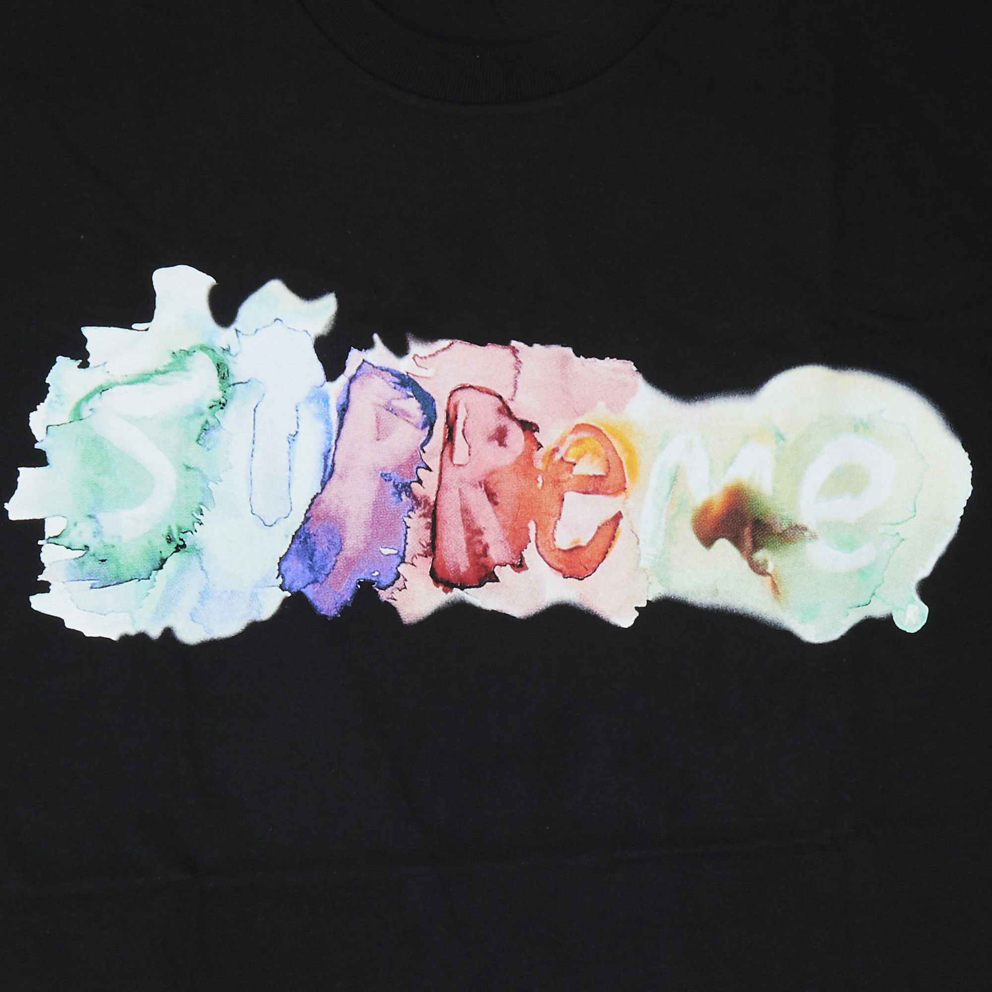 Buy Supreme Watercolor Tee 'Black' - SS23T45 BLACK | GOAT