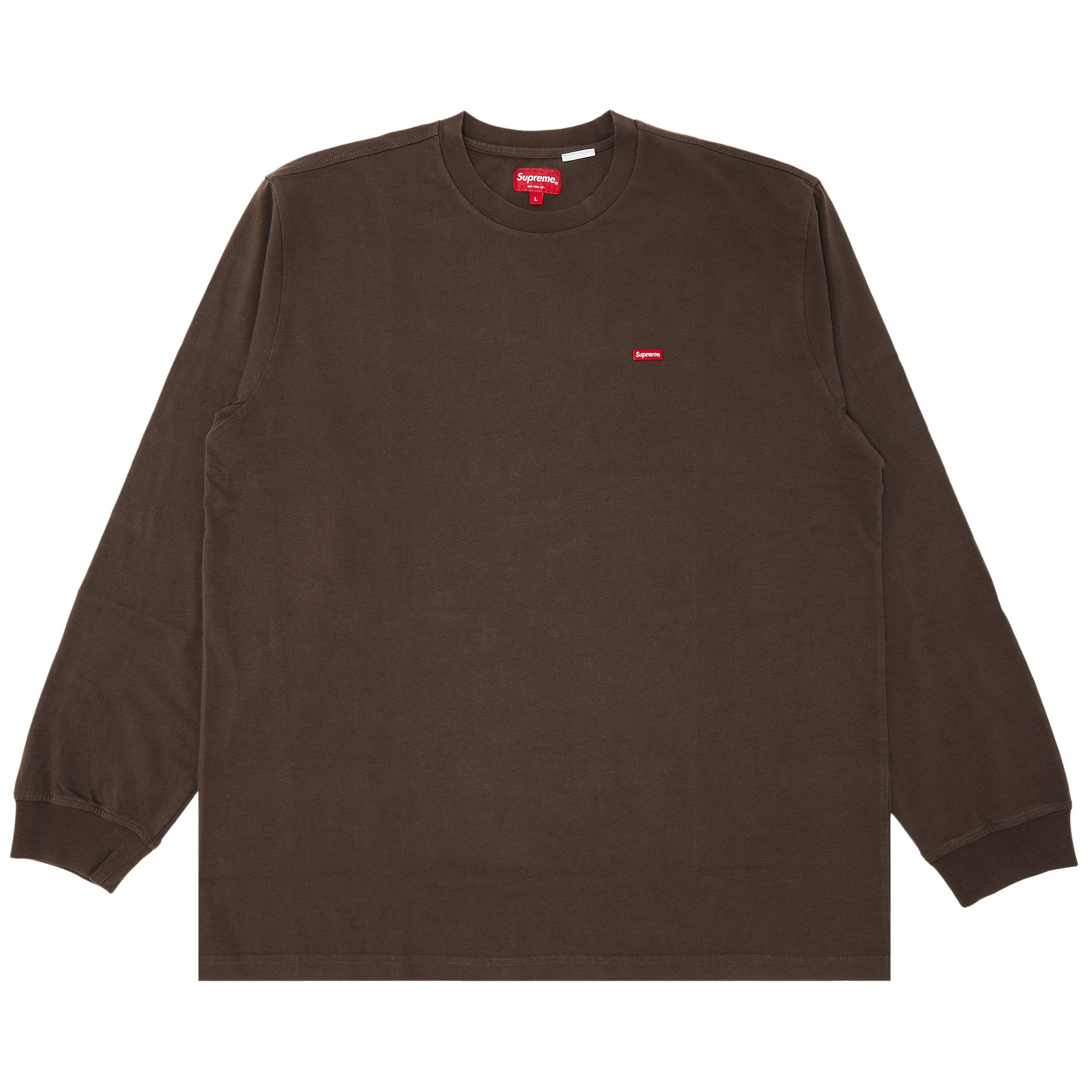 Buy Supreme Small Box Long-Sleeve Tee 'Brown' - SS23KN6 BROWN