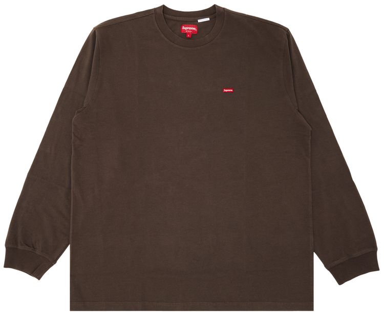 Supreme Small Box Long Sleeve Tee Brown