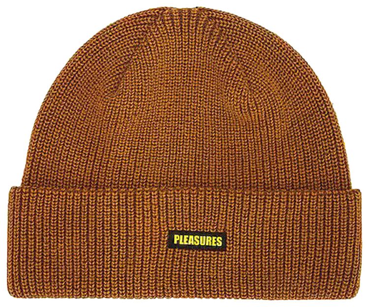 Pleasures Impact Logo Beanie Tan