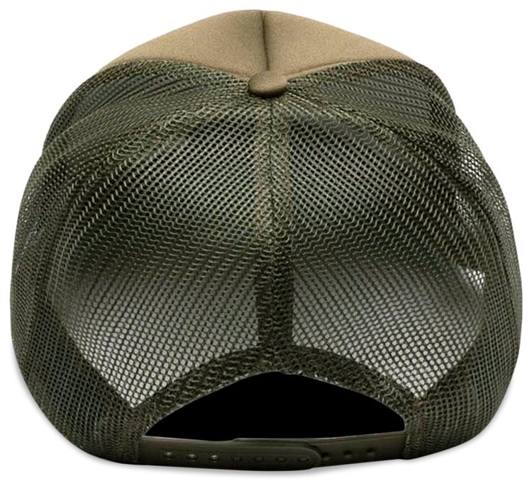 Kapital Denim Repair Service Denim Reconstruct Trucker Cap Dark Green